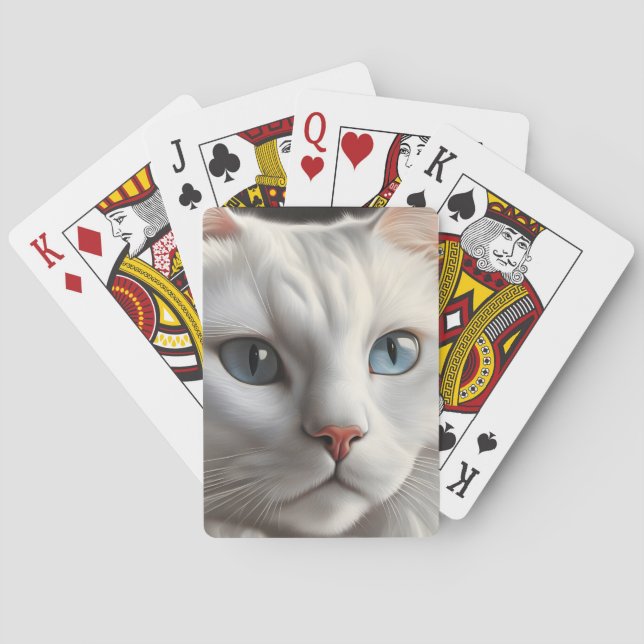 Vit Katt Casinokort (Baksidan)