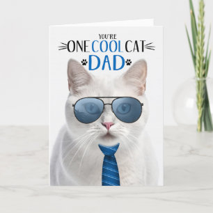 Vit Katt Fars dag 1 Coola Katt Helgkort