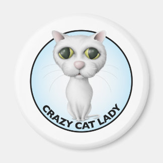 Vit katt - jag Kärlek Min morkatt Magnet