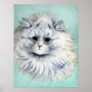 Vit katt, Louis Wain Poster