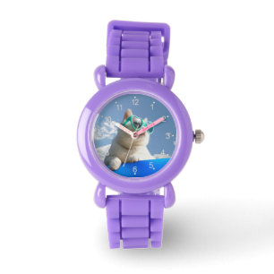 Vit katt på semester armbandsur