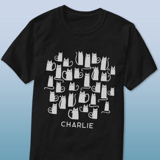 Vit katt Personlig T Shirt
