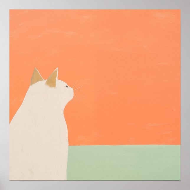 Vit katt poster (Framsidan)