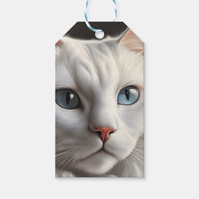 Vit Katt Presentetikett (Framsidan)