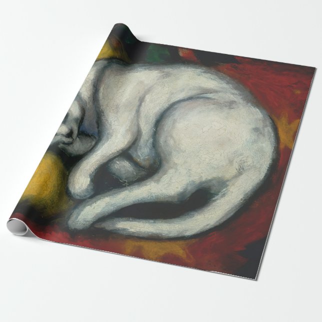 Vit Katt Presentpapper (Utrullad)