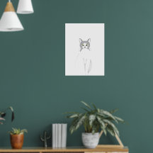 vit katt vattenfärgsroliga katter älskare