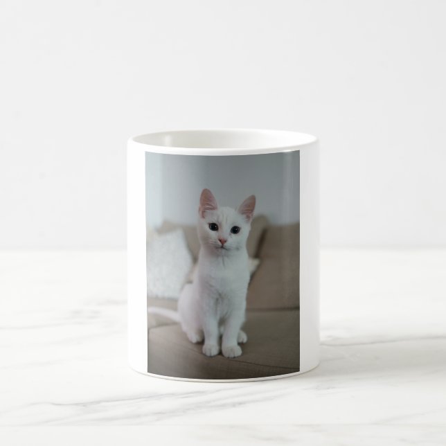 Vit katt | Zazzle_Growshop Kaffemugg (Center)