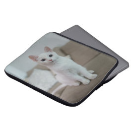Vit katt | Zazzle_Growshop Laptop Fodral