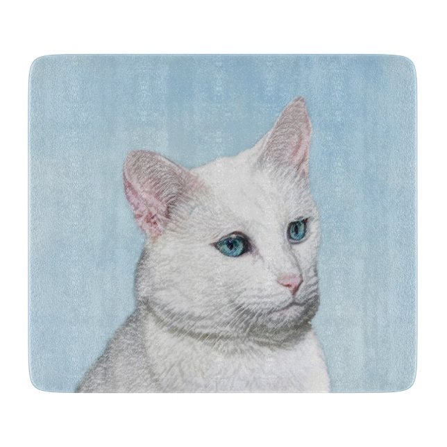 Vit kattfärg - Cute Original Cat Art (Framsidan)