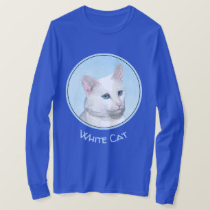Vit kattfärg - Cute Original Cat Art T Shirt