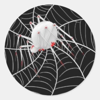 Vit kava runt klistermärke