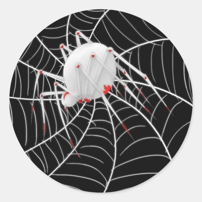 Vit kava runt klistermärke (Framsida)