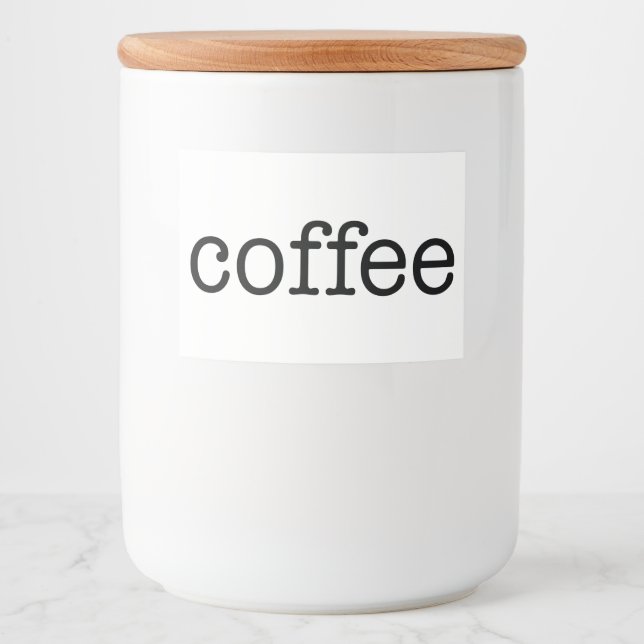 Vit keramiskt köksskåp, hem för förvaring av mat etiketter (Framsida)