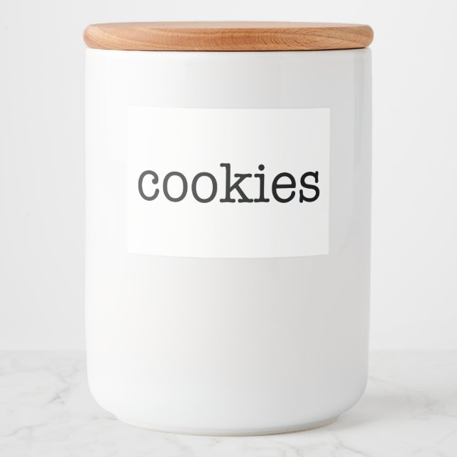 Vit keramiskt köksskåp, hem för förvaring av mat mat etiketter (Framsida)