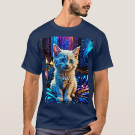 Vit Kitten för metalldesign T Shirt