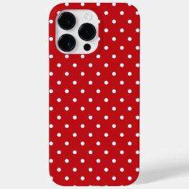 Vit klass Polka dots Mönster på Festive Red