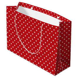 Vit klass Polka dots Mönster på Festive Red