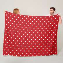 Vit klass Polka dots Mönster på Festive Red