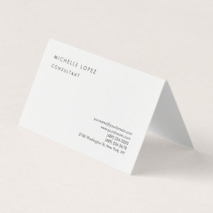 Vit klassisk Elegant, vanlig Professionell Visitkort