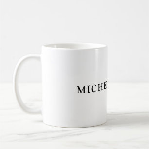 Vit, klassiskt minimalistiskt vanligt vanligt Namn Kaffemugg