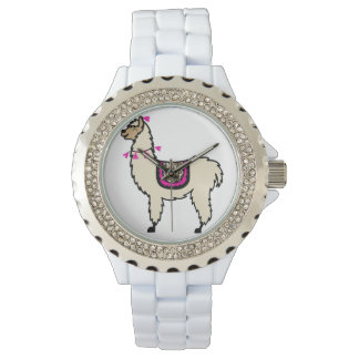 Vit klocka i Bracelet Llama