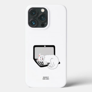 Vit klump på bärbar dator Apple iPhone 13 Pro