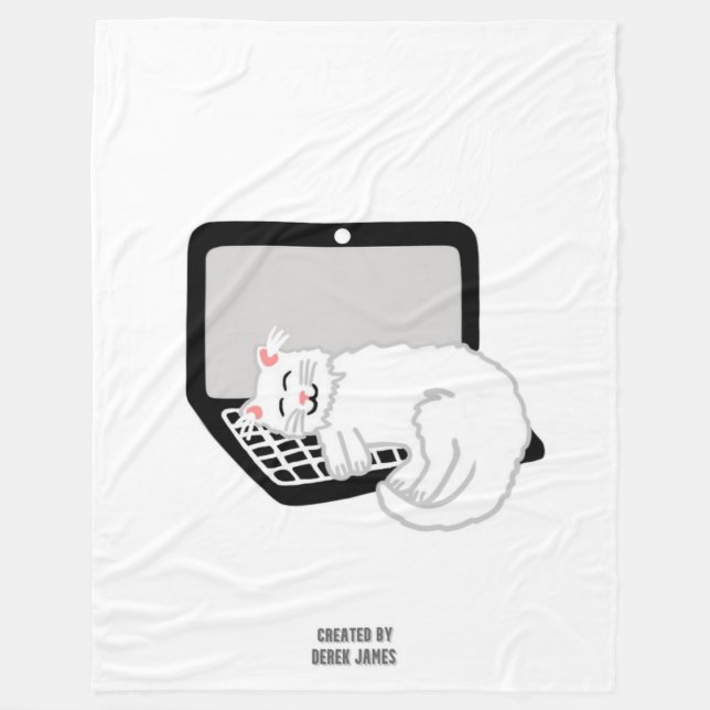 Vit klump på bärbara datorer Stor felsökning Fleecefilt (Framsidan)