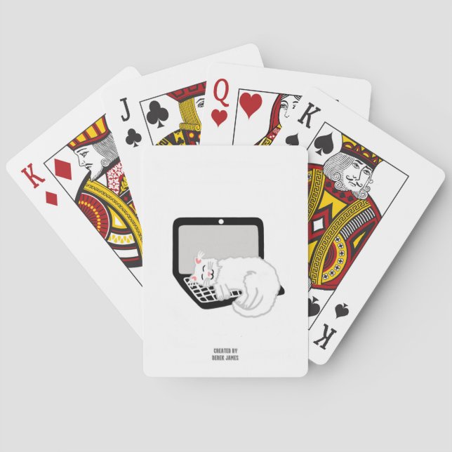 Vit klump på uppspelningskort för bärbara datorer casinokort (Baksidan)