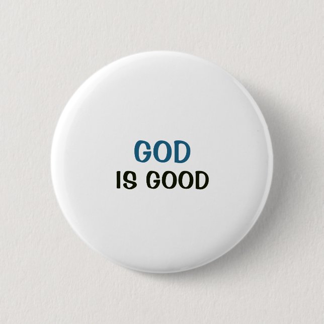 Vit knapp - Gud är god (Framsida)