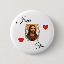 Vit knapp - Jesus älskar dig