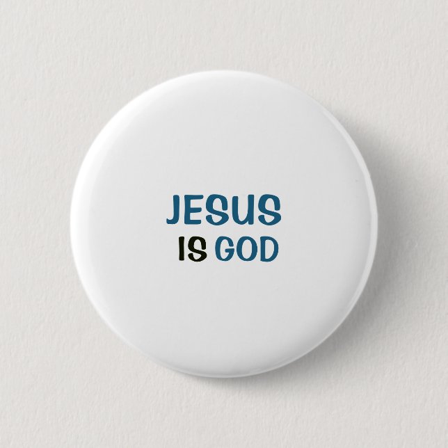 Vit Knapp - Jesus är Gud (Framsida)