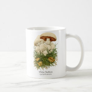 Vit knäppas champinjonkaffemuggen kaffemugg
