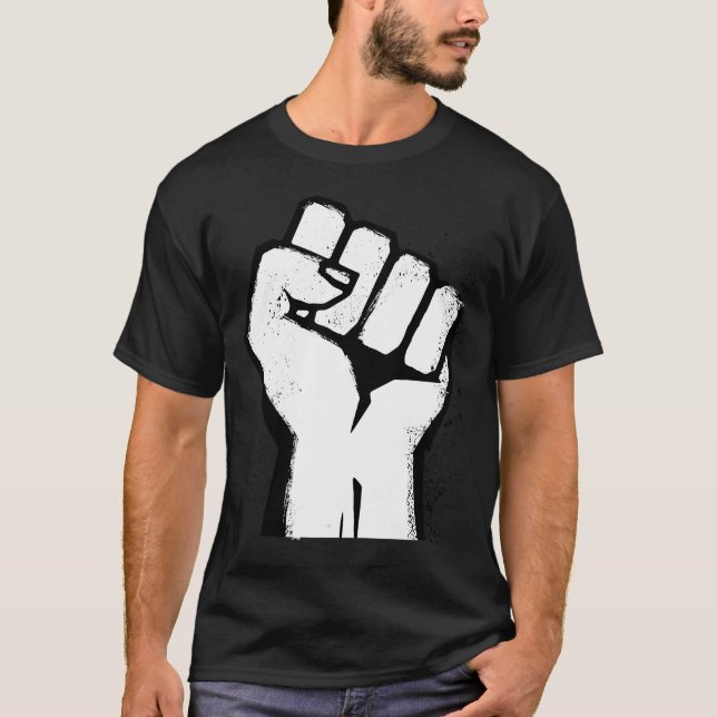 Vit knytnävsresistans t shirt (Framsida)