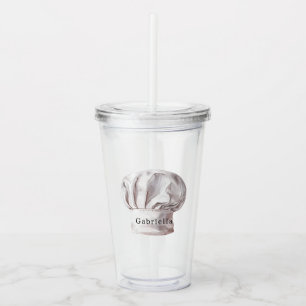 Vit kockhatt take away mugg