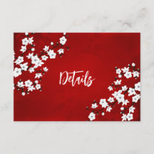 Vit Körsbärsblommas Bröllopsdetaljer