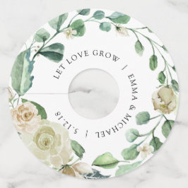 Vit Kräm Vintage Vattenfärg Blommig