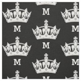 Vit Kronmonogram Personlig Tyg