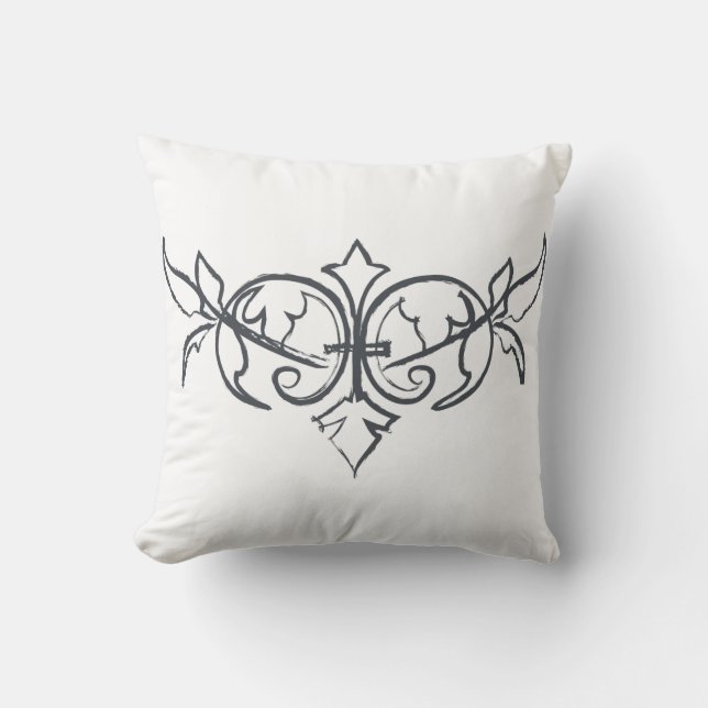 Vit kudder för hem- lantlig gifta sig möhippa kudde (Framsida)