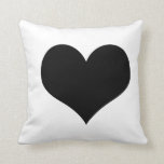Vit kudder svart hjärta kudde<br><div class="desc">Vit kudder med svart hjärta i mittet för allt smaker,  ställen & stilfullt par,  enkelhet,  minimalism.</div>