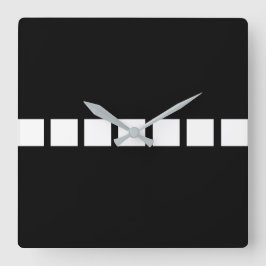 Vit kvadratisk design fyrkantig klocka