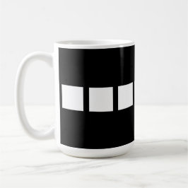 Vit kvadratisk design kaffemugg