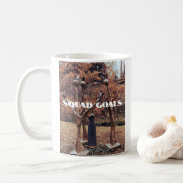 Vit kvadratisk måltavla Mugg-bakgrund Kaffemugg