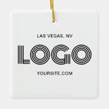 Vit kvadratisk modern Logotyp