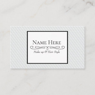 Vit kvadrerar präglat visitkort