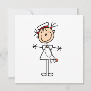 Vit kvinnlig Stick figur Nurse 2