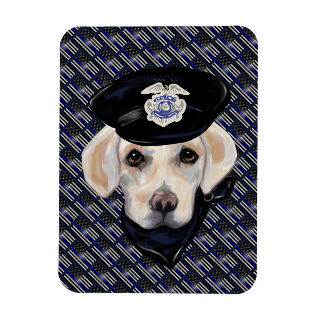 Vit Labrador Retriever Magnet (Vertikal)