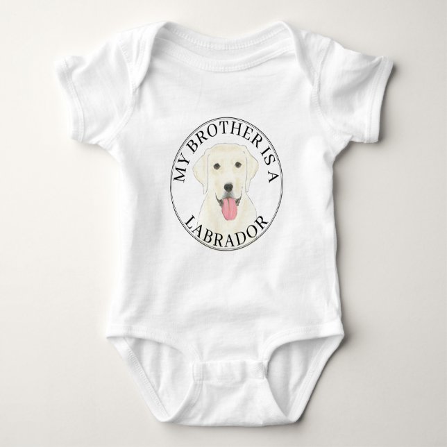 Vit Labradorhund T Shirt (Framsida)