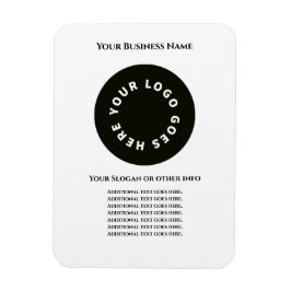 Vit lägg till egen text och logotyp magnet