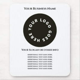 Vit lägg till egen text och logotyp musmatta
