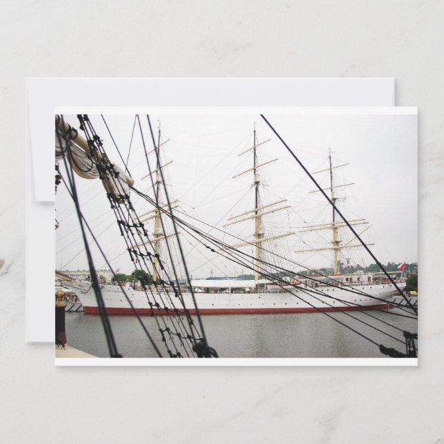 Vit lång frakt - Inbjudan (Framsida)